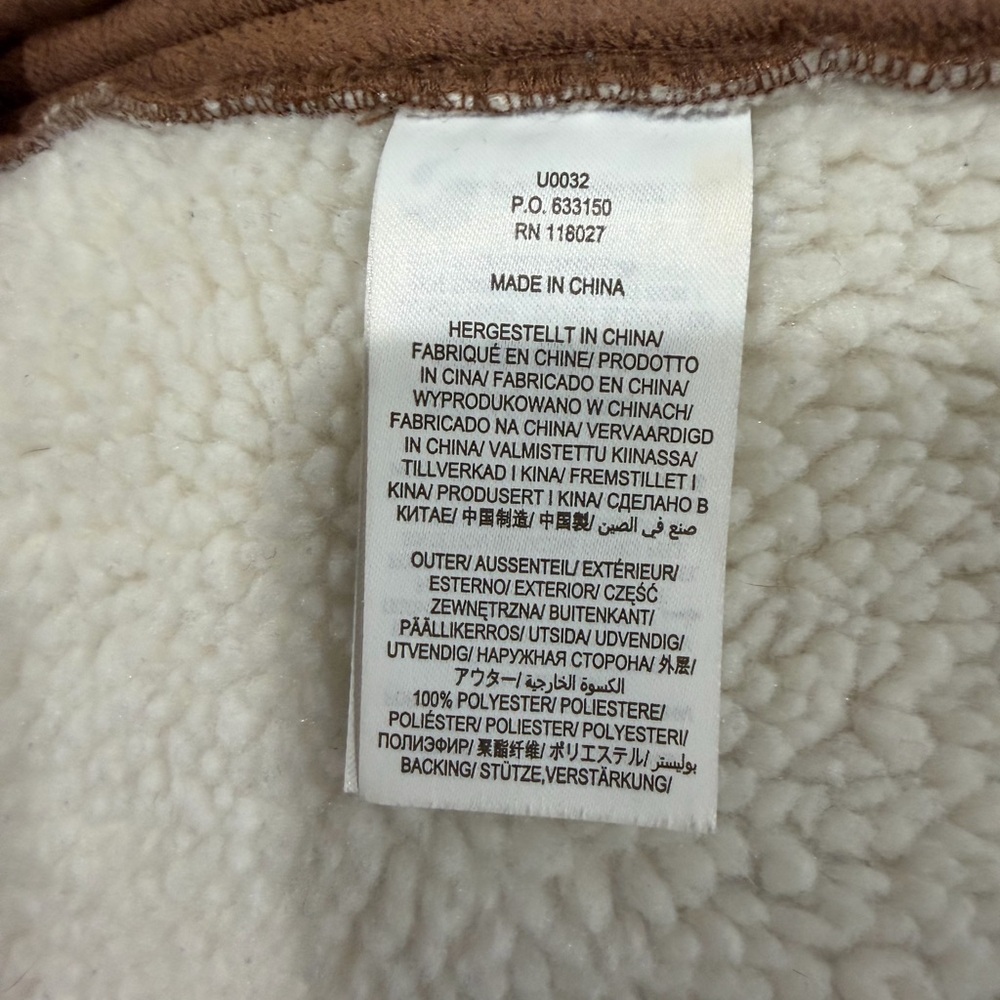 Boden Brown Shearling Collar Bomber Jacket - Picture 8 of 8